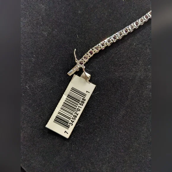 Dee Berkley Jewelry (DBJ) Sterling Silver & Pink Gem Tennis Bracelet, NWT - Picture 6 of 8